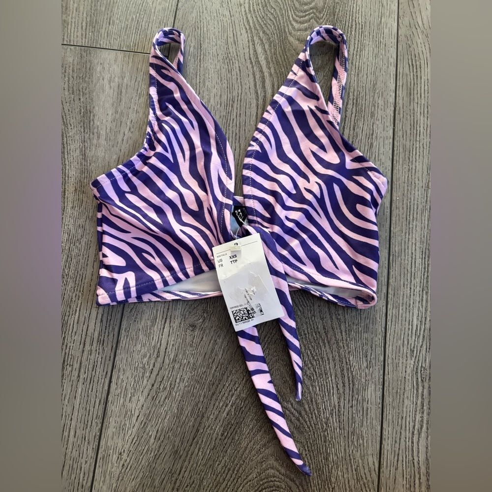 H&M Purple  Zebra Print Top